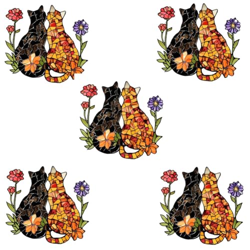 Giwnhvx Gartenfreundschaft Katze Acryl Vorhang Ornamente mit Seilanhänger bunter Sonnenfänger Giwnhvx Gartenfreundschaft Katze Acryl Vorhang Ornamente mit Seilanhänger bunter Sonnenfänger von Giwnhvx