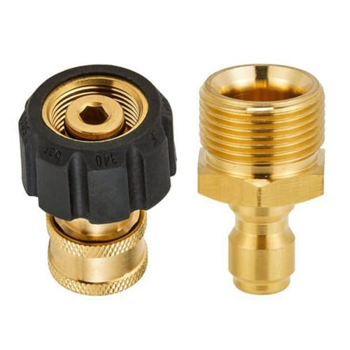 Giwnhvx Hochdruckreiniger-Adapter-Set, Schnellverbindungs-Kits, Werkzeug zu Zauberstab, M22 auf 1/4 Schnellanschluss von Giwnhvx