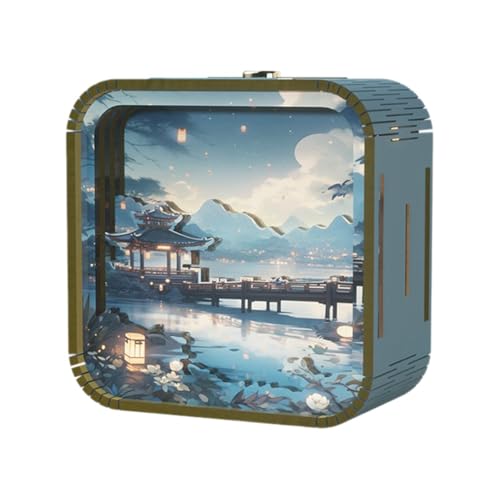 Giwnhvx Holz-Stereo-Stimmungslichter DIY mit Cartoons, Geschenke für die Abschlussfeier, Nachtlichter, D von Giwnhvx