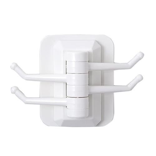 Giwnhvx Hook Strength Haushalt Tragbarer Stanzfreier Haken Multifunktionaler Faltbarer und Drehbarer Haken Rahmen Wandhaken Weiß von Giwnhvx