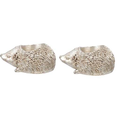 Giwnhvx Kerzenständer-Ornamente in Igelform, Aromatherapie-Kerzentablett Aus Kunstharz, Heimdekoration, Silber Giwnhvx Kerzenständer-Ornamente in Igelform, Aromatherapie-Kerzentablett Aus Kunstharz, Heimdekoration, Silber von Giwnhvx