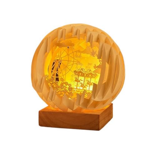 Giwnhvx Kreative dreidimensionale geschnitzte Lampe Geburtstagsgeschenk romantisches Nachtlicht Ornamente Geschenk, geeignet für Geschenke von A von Giwnhvx