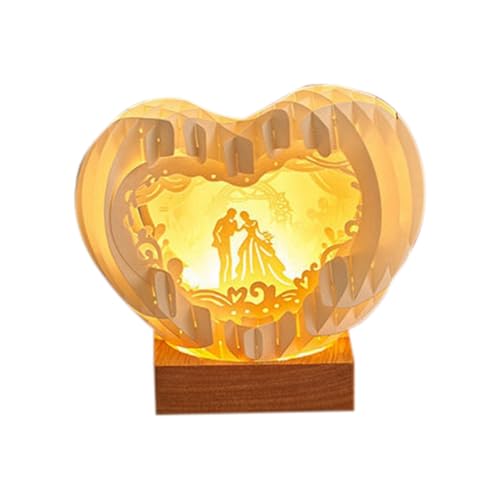 Giwnhvx Kreative dreidimensionale geschnitzte Lampe Geburtstagsgeschenk romantisches Nachtlicht Ornamente Geschenk, geeignet für Geschenke von B von Giwnhvx