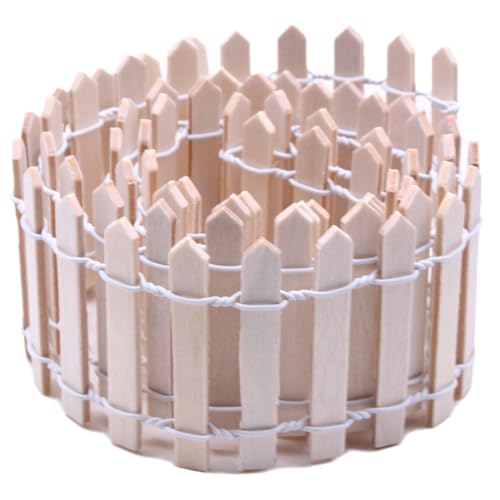 Giwnhvx Mini-Zaun, Garten- und Topfpflanzendekoration, Feengartenzaun Holzdekoration, DIY Handwerksprojekt wie abgebildet von Giwnhvx