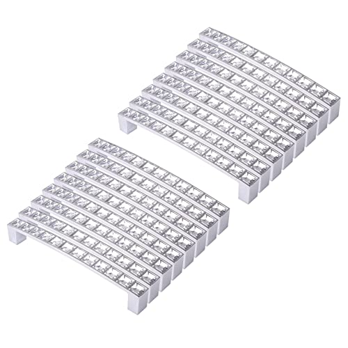 Giwnhvx Möbelknäufe im europäischen Stil, quadratisch, Strass, 128 mm, 16 Stück von Giwnhvx
