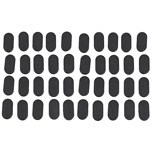 Giwnhvx Oval Tisch Stuhl Bein Rohr Rohr Einfügen End Kappe 40mm x 20mm 40 Stücke Schwarz von Giwnhvx