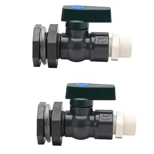 Giwnhvx PVC-Wasserhahn-Set, 3/4 Zoll, Regenventil mit Schottanschluss, Schlauchadapter, reißfest, rostfrei, DN20 von Giwnhvx