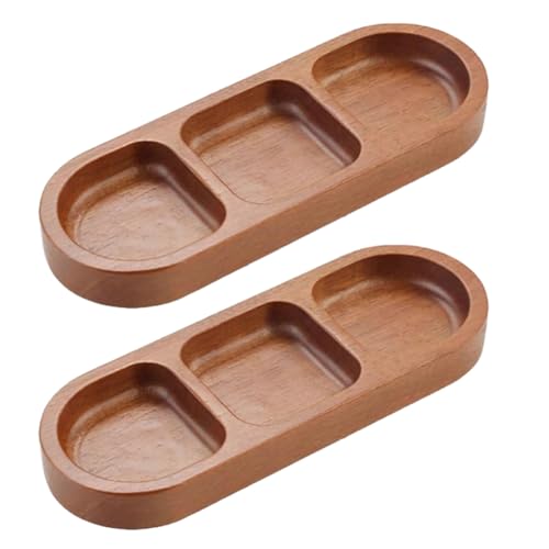 Giwnhvx Rechteckiges Tablett aus Massivholz Gewürztablett für Frühstück Sushi Brot Dessert Saucen Tablett Dressing Tablett für Abendessen B von Giwnhvx