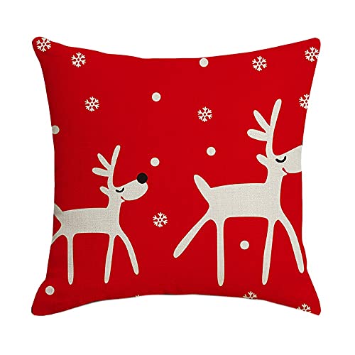 Giwnhvx Weihnachten Platz Kissenbezug Home Decor Kissenbezüge für Sofa Auto Modell Reh Geschenk 45X45 Cm von Giwnhvx