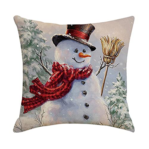 Giwnhvx Weihnachts-Kissenbezug Santa Square Haushaltswäsche Kissenbezug Kissenbezüge Autositzkissen Geschenk 45X45Cm von Giwnhvx