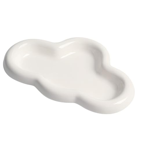 Giwnhvx Wolkenform Tablett für Zubehör Ästhetische Dekoration Zimmer Organizer Schreibtisch für Präsentation Tablett Keramik B von Giwnhvx