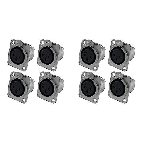 Giwnhvx XLR-Buchse, 3-polig, Plattenmontage, D-Serie, Größe XLR-F, 8 Stück Giwnhvx XLR-Buchse, 3-polig, Plattenmontage, D-Serie, Größe XLR-F, 8 Stück von Giwnhvx