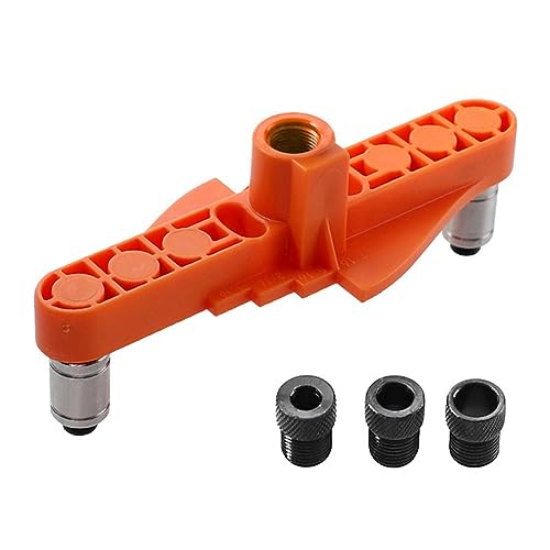 Giwnhvx Zwei-in-Eins Gerade Locher Locator Set Selbstzentrierende Anreißnadel Runde Zapfenstanzer DIY Holzbearbeitungswerkzeuge Orange von Giwnhvx