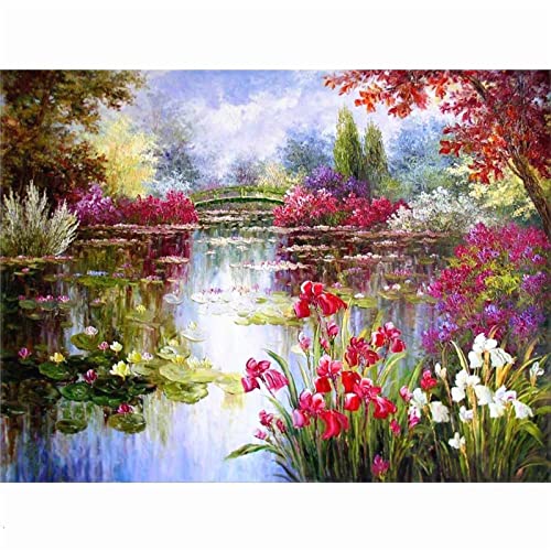 5D Diamant Malerei Kit Diamant Painting Lila Blume Bilder，Erwachsenen Kunst Volldiamant Groß Diamond Painting Cross Stitch Strass Diamond Home Wanddekoration Round Drill80x100cm von Giyuco