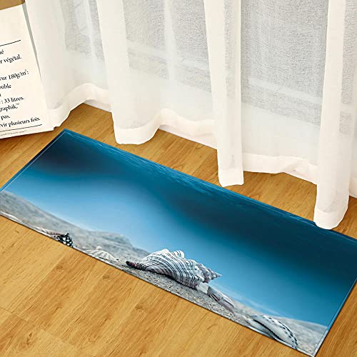 Giyuco küchenteppich Waschbar rutschfest Küchenteppich Läufer Teppich Küche Küchenläufer rutschfest Kitchen Mat Strapazierfähig Pflegeleicht Anti-Müdigkeit küchenteppich Navy blau 70x210cm von Giyuco