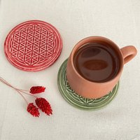 Bunte Palette Keramik Untersetzer, Kaffee Tisch Dekor, Neues Haus Geschenk von GizaConceptDesign