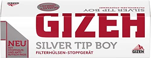3x GIZEH Silver Tip Boy Stopfmaschine Zigarettenstopfer von Gizeh
