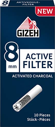 GIZEH Active Filter, 8 mm diameter, handy pack of 10 15 packs (150 filters) von Gizeh