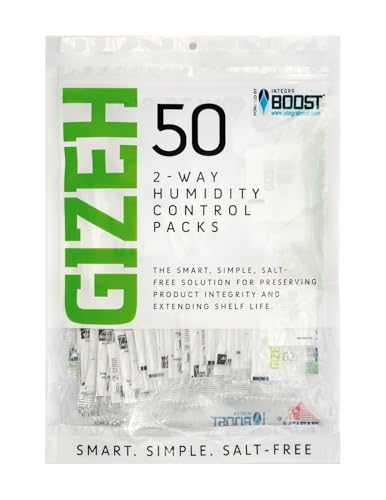 GIZEH X INTEGRA BOOST 2-Wege-Technologie Humidity Control Pack 1 Beutel (50 Packs) von Gizeh