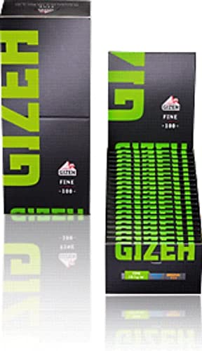 Gizeh 19978 Black Fine Magnet 20 Heftchen a 100 Blatt Flachshanf, Papier, Schwarz von Gizeh