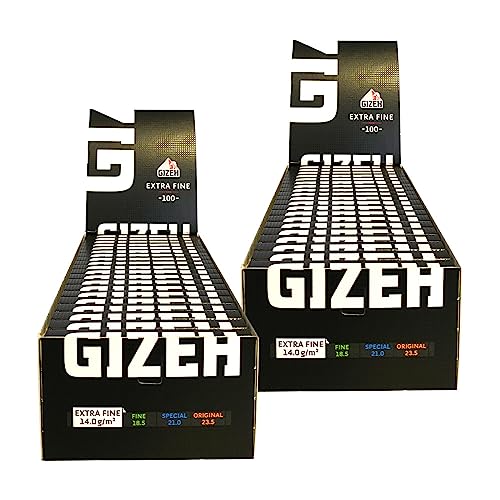 Gizeh Black Extra Fine Zigarettenpapier (40x100) 14qm Flächengewicht von Gizeh