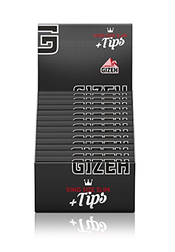 Gizeh Black Papers und Tips King Size Slim Extra Fine 2 Boxen (50 Booklets) von Gizeh