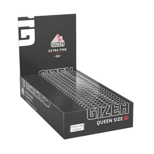 GIZEH BLACK Queen Size Slim Blättchen zum Selbstdrehen - Packung mit Magnetverschluss, recyclebar - 25er Pack á 50 Premium Rolling Paper (14 g/m²) GIZEH BLACK Queen Size Slim Blättchen zum Selbstdrehen - Packung mit Magnetverschluss, recyclebar - 25er Pack á 50 Premium Rolling Paper (14 g/m²) von Gizeh