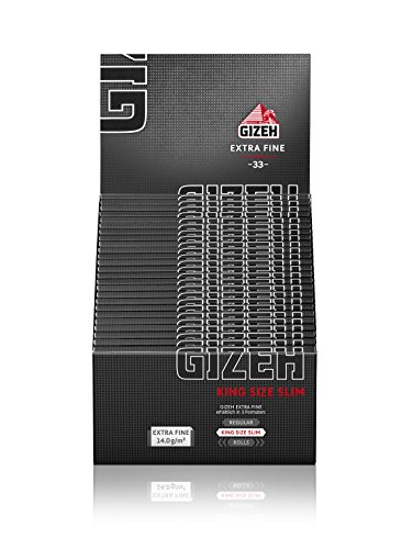 Gizeh Extra Fine King Size Slim 50er Box Blättchen Magnetverschluss 3 Boxen (150x Heftchen/Booklets) von Gizeh