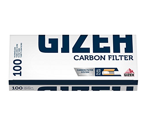 Gizeh 50 Boxen (5000) Carbon Filter, Zigarettenhülsen mit Aktivkohlefilter, 100 Stück pro Box von Gizeh