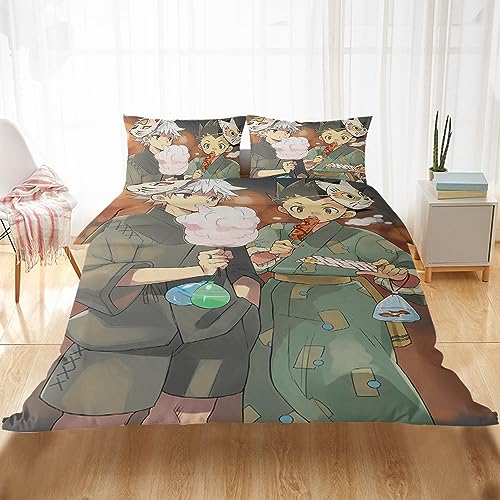 Gizmac Anime Bettwäsche,bettwäsche-Sets,bettwäsche 135x200,Single Duvet Cover Set,bettwäsche,Anime Deko,bettwäsche Herbst (8,135x200cm+80x80cmx2) von Gizmac