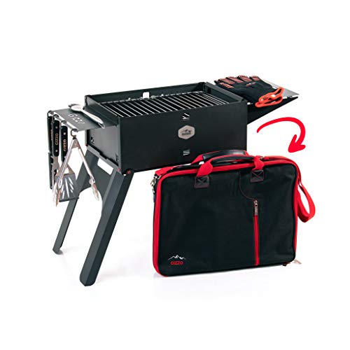 Gizzo Grill und Zubehör | Tragbarer und Klappgrill Holzkohle-Grill für Camping, Travel, Vanlife, Transportabler Grill, Garten und Outdoor BBQ Grill-Spaß von Gizzo Grill