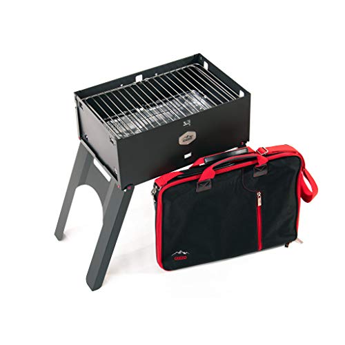Innovativster BBQ-Grill Gizzo, Tragbare Grill, Mobiler Holzkohlegrill, Transportabler, Camping, Picknick Barbecue von Gizzo Grill