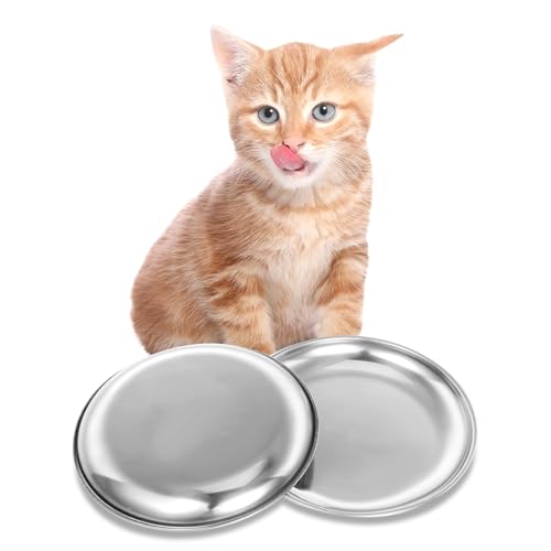 Edelstahl Katzennapf,Futternapf Katzennäpfe rutschfest Napf Set Solide Fressnapf Katze Flach Futterschüssel Wasser Fütterung Schüsselfutternäpfe Katzenschüssel für kleine Hunde und Katzen(2 Stück) Edelstahl Katzennapf,Futternapf Katzennäpfe rutschfest Napf Set Solide Fressnapf Katze Flach Futterschüssel Wasser Fütterung Schüsselfutternäpfe Katzenschüssel für kleine Hunde und Katzen(2 Stück) von Gjinxi