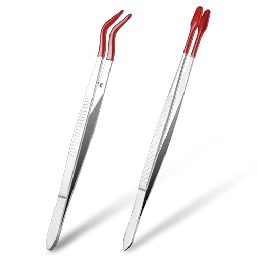 Gjinxi 2x Präzisions Pinzetten Spitzpinzette Gebogene Pinzette mit Gummispitze Edelstahl Pinzette Lang Precision Tweezers Mehrzweckpinzette für Computer Elektronische Schmuck Präzisionsarbeit (15,5cm) Gjinxi 2x Präzisions Pinzetten Spitzpinzette Gebogene Pinzette mit Gummispitze Edelstahl Pinzette Lang Precision Tweezers Mehrzweckpinzette für Computer Elektronische Schmuck Präzisionsarbeit (15,5cm) von Gjinxi