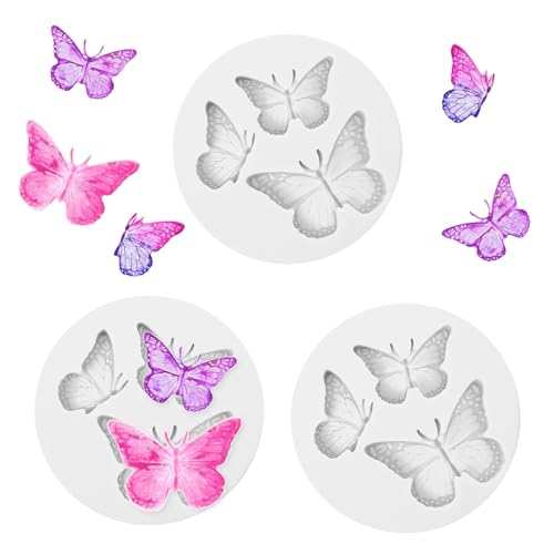 Gjinxi Schmetterling Silikonform 3pcs Silikonformen mit 3 Mulden 3d-Schmetterling Gipsform zum Gießen Multifunktionale Form für Kuchen Backformen Diy Seife Muffins Pralinen Plätzchen Gips etc(Grau) Gjinxi Schmetterling Silikonform 3pcs Silikonformen mit 3 Mulden 3d-Schmetterling Gipsform zum Gießen Multifunktionale Form für Kuchen Backformen Diy Seife Muffins Pralinen Plätzchen Gips etc(Grau) von Gjinxi