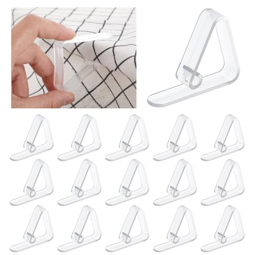 Gjinxi Tischtuchklammern Transparente Tischdeckenklammer Plastik Tischtuch Klammer Outdoor Tischdecke Halter Rock Clips für Fixiert Garten Picknicks Hochzeiten Party Küche(16 STK) von Gjinxi