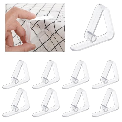 Gjinxi Transparente Tischdeckenklammern, dickere, winddichte Tischdeckenhalter-Clips, Kunststoff-Picknick-Tischgriffe, Restauranthalter, Tischdeckenklammern für Hochzeiten, Abschlussfeiern, Innen- und von Gjinxi