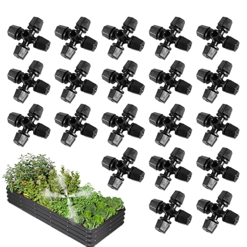 GjnjfdF Bewässerungssprinklerköpfe - 20 Stück Gartensprühkopf | Verstellbare Gartenbewässerungsdüsen Für Rasen Beete Gemüseanbau von GjnjfdF