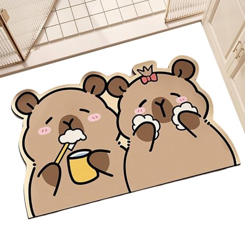 GjnjfdF Die Duschmatte,Capybara Badezimmermatten - Kieselerde Teppich Schnelltrocknend Weich Duschzubehör Für Badezimmer Dusche WC GjnjfdF Die Duschmatte,Capybara Badezimmermatten - Kieselerde Teppich Schnelltrocknend Weich Duschzubehör Für Badezimmer Dusche WC von GjnjfdF