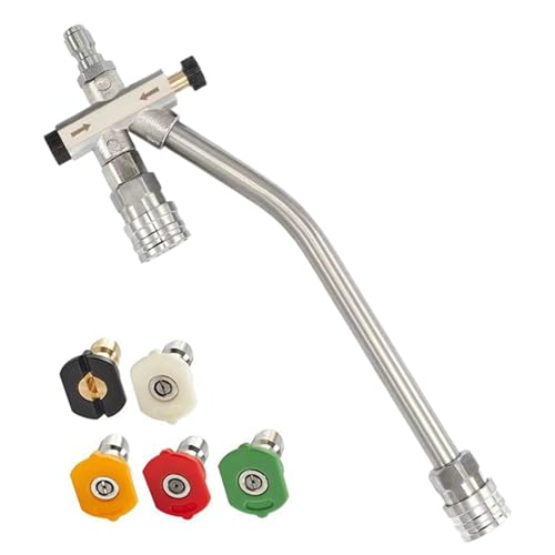 GjnjfdF Druckreiniger Doppelanschluss | 6 mm Hochdruckreiniger Doppelanschluss - mit 5 Düsen Einstellbare Modi Robust Ergonomisch Schnellkupplung für Autowäsche Industrie von GjnjfdF