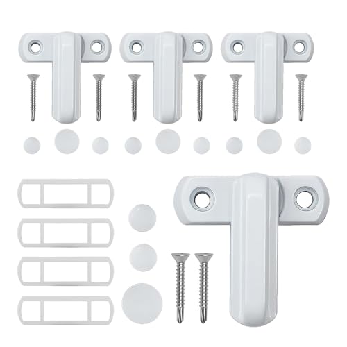 GjnjfdF Fensterschloss | 4 Paar Schiebetürverriegelung - Aluminiumlegierung Riegel Für Fenster Und Türen Wohnung Haus von GjnjfdF