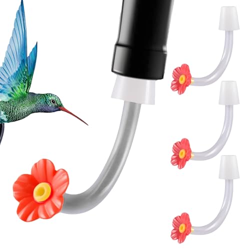 GjnjfdF -Futterröhren - 4 Stück Futterröhrchen Mit Blüten Spitze,Flaschenverschluss Futteranschlüsse Multifunktionale Ersatzteile für Gartenvögel von GjnjfdF