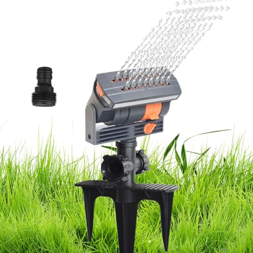 GjnjfdF Gartenregner - Automatischer 360 Grad Rotationssprenger Für Bewässerung Und Rasenpflege,Verstellbarer Sprinkler Zur Bewässerung Von Rasen Garten Park Und Außenbereich von GjnjfdF