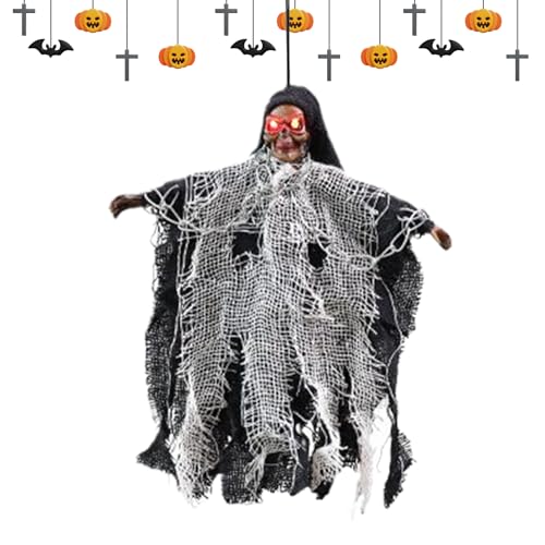 GjnjfdF Halloween Geist | Gruselige Schädel Geisterschmuck Für Baum,Halloween Deko Und Partyzubehör Für Innenbereich Und Außenbereich Für Zimmer Garten Terrasse Gruselhaus Vorgarten von GjnjfdF