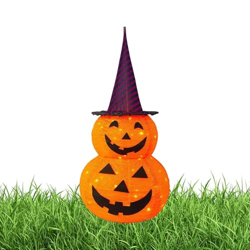 GjnjfdF Halloween Kürbis Deko - Beleuchteter Kürbis Mit Hexenhut Herbstdekoration - 8 Modi LED Lampe Für Party Garten Schlafzimmer Terrasse GjnjfdF Halloween Kürbis Deko - Beleuchteter Kürbis Mit Hexenhut Herbstdekoration - 8 Modi LED Lampe Für Party Garten Schlafzimmer Terrasse von GjnjfdF