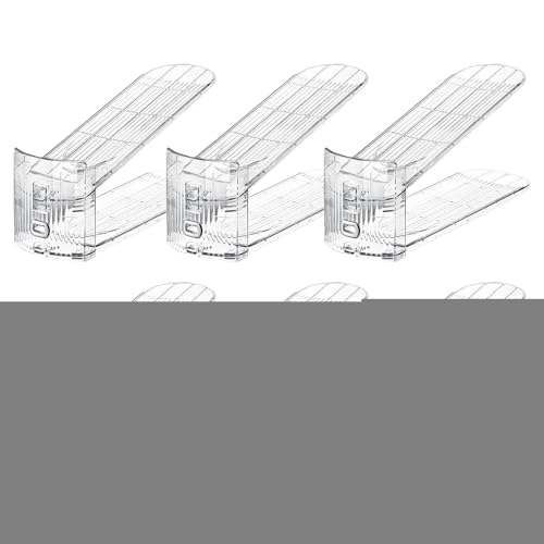 GjnjfdF Schuhfächer - Schuhorganizer 6er Set | Zwei Ebenen Rutschfester Höhenverstellbar Stapelbarer Stauraum Für Tür Eingang Schrank Garage GjnjfdF Schuhfächer - Schuhorganizer 6er Set | Zwei Ebenen Rutschfester Höhenverstellbar Stapelbarer Stauraum Für Tür Eingang Schrank Garage von GjnjfdF