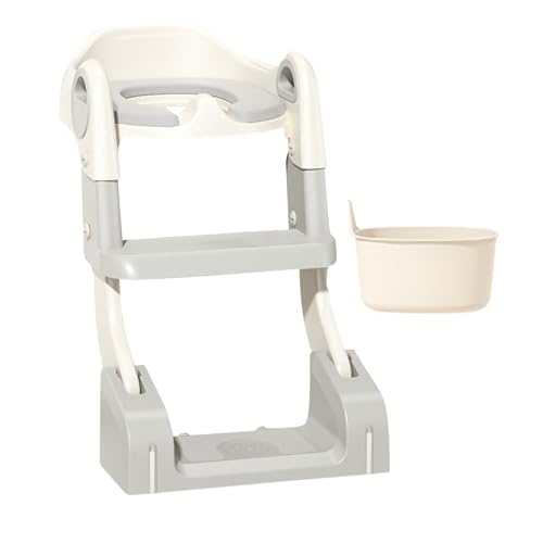 GjnjfdF Töpfchen, Verstellbarer Klappbarer Rutschfester Toiletten Trainer, Baby Treppenhocker Für Zuhause Bad Kinderzimmer Reisen Auto von GjnjfdF