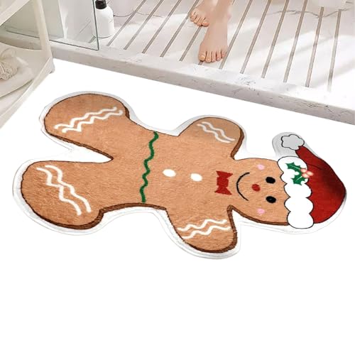 GjnjfdF Türvorleger für den Außeneingang Lebkuchenmann,50x80 cm Weihnachtsmatte für Haustür | Nachahmung Kaschmir Rutschfester Teppich für Weihnachtsdekoration Eingangsbereich Zuhause Wohnzimmer GjnjfdF Türvorleger für den Außeneingang Lebkuchenmann,50x80 cm Weihnachtsmatte für Haustür | Nachahmung Kaschmir Rutschfester Teppich für Weihnachtsdekoration Eingangsbereich Zuhause Wohnzimmer von GjnjfdF