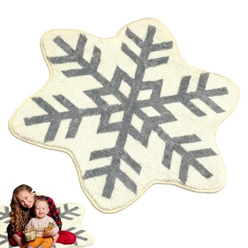 GjnjfdF Weihnachts Teppich - Ästhetischer Eingangsmatte 60x60 cm,Waschbarer Weihnachts Boden Teppich | für Esszimmer Badezimmer Eingangsbereich Wohnheim Dusche Couchtisch Schlafzimmer Wohnzimmer von GjnjfdF