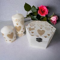 Handgefertigtes Geschenk-Set Gold Kerzen Geschenk Verpackt Decoupage Original Kerze Säule Home Decor Muttertag Valentinstag Große Liebe Handgefertigtes Geschenk-Set Gold Kerzen Geschenk Verpackt Decoupage Original Kerze Säule Home Decor Muttertag Valentinstag Große Liebe von GkFineArtLovers